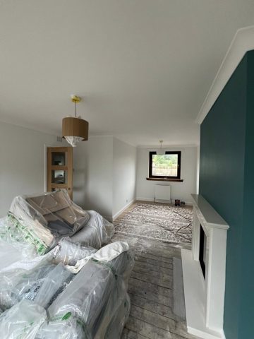 Plastering coving and painting in Drymen kitchen and living room by Kastle Decor