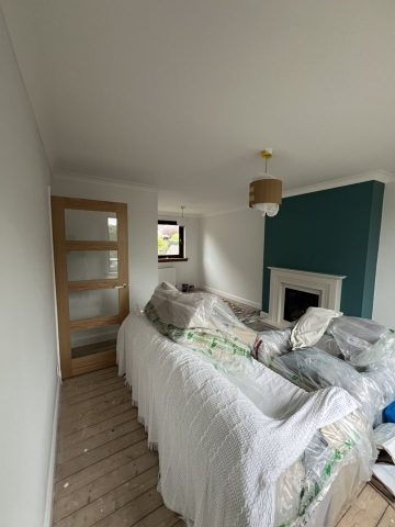 Plastering coving and painting in Drymen kitchen and living room by Kastle Decor