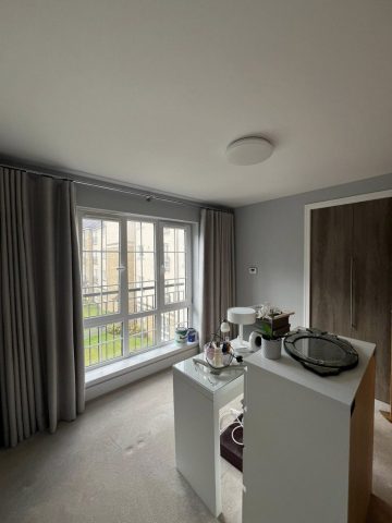 Wallpaper removal and painting in Bearsden living room, kitchen, hall and bedroom by Kastle Decor