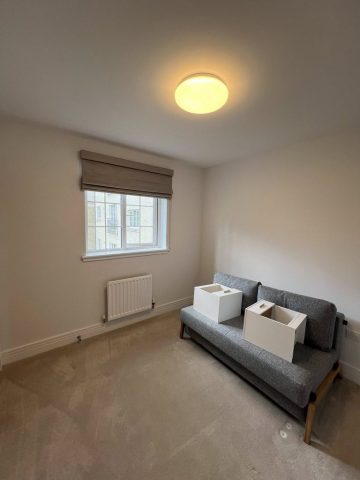 Wallpaper removal and painting in Bearsden living room, kitchen, hall and bedroom by Kastle Decor