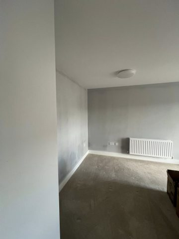 Wallpaper removal and painting in Bearsden living room, kitchen, hall and bedroom by Kastle Decor