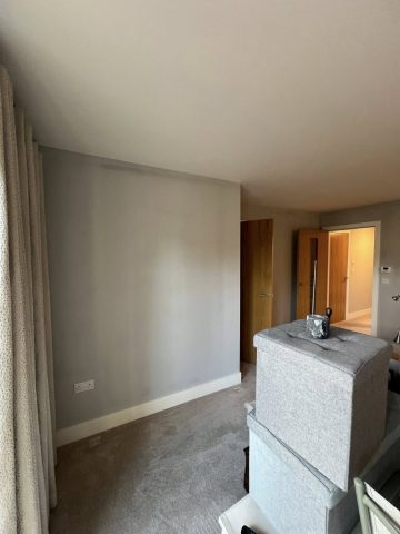 Wallpaper removal and painting in Bearsden living room, kitchen, hall and bedroom by Kastle Decor